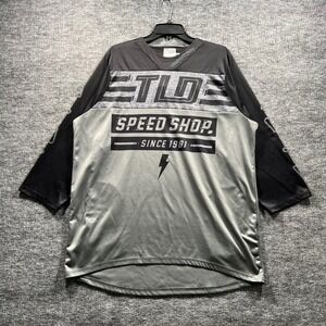 Troy Lee Designs Speed Shop MTB Jersey Gray Black Mens XL